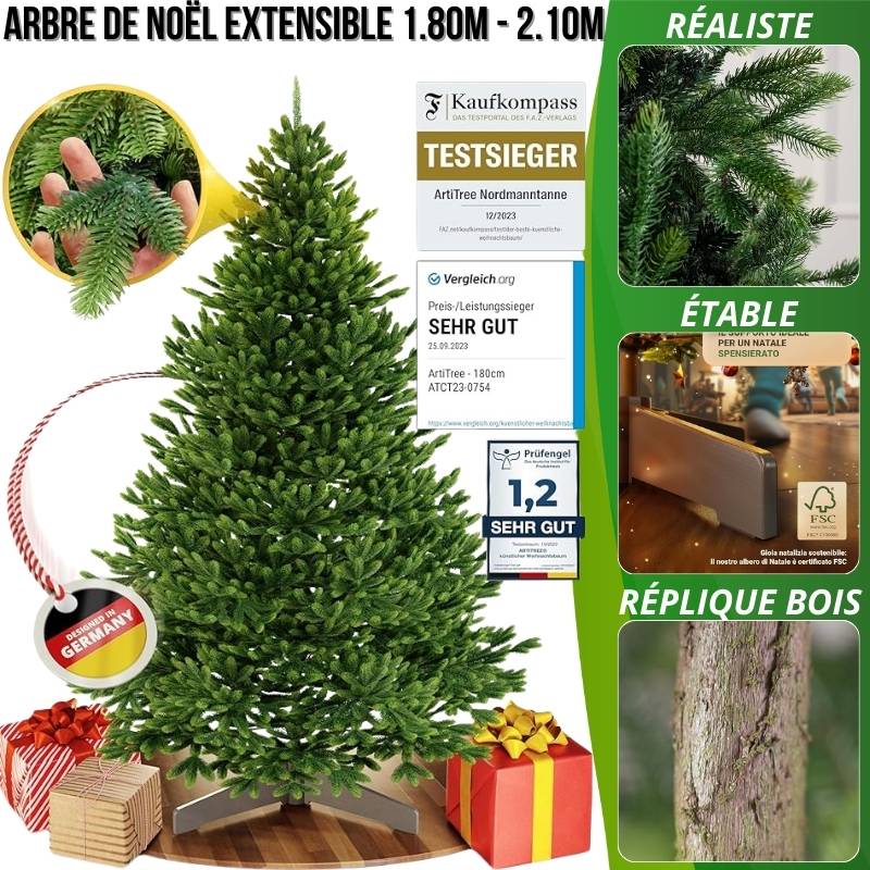 Arbre de Noël extensible - (1.80mt - 2.10mt)